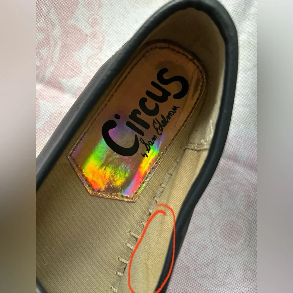 Circus by Sam Edelman Cora Navy Blue Size 7.5 Espadrille Leather Platform